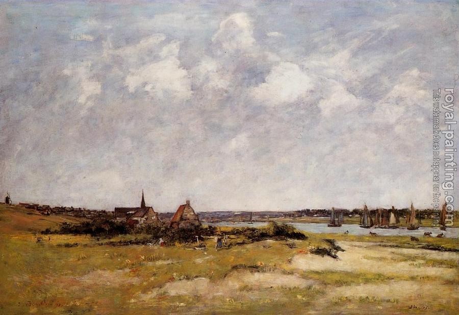 Etaples, La Canache, High Tide by Eugene Boudin | Oil Painting Reproduction