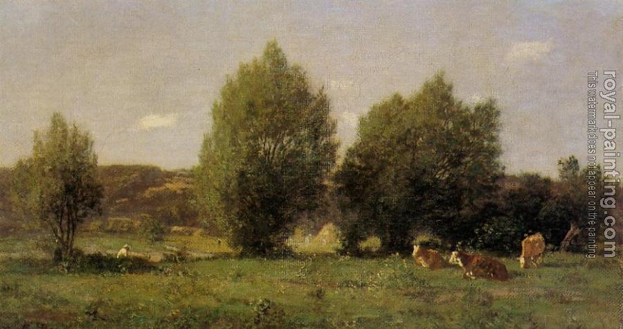 Landscape near Honfleur by Eugene Boudin | Oil Painting Reproduction