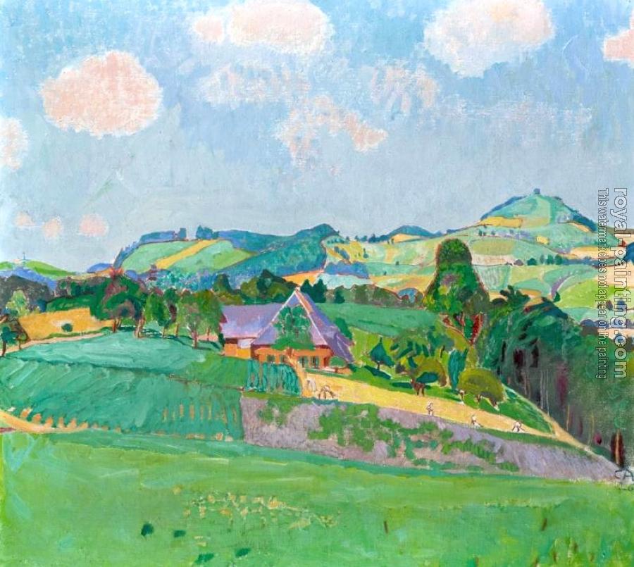 Landscape near oschwand by Cuno Amiet | Oil Painting Reproduction