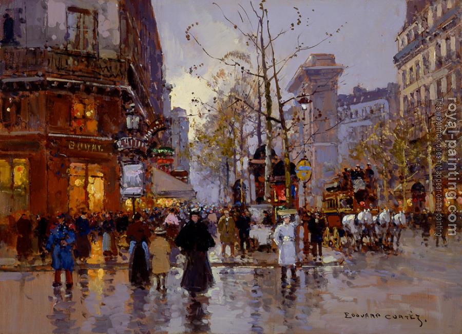 Porte St Denis III by Edouard Cortes | Oil Painting Reproduction