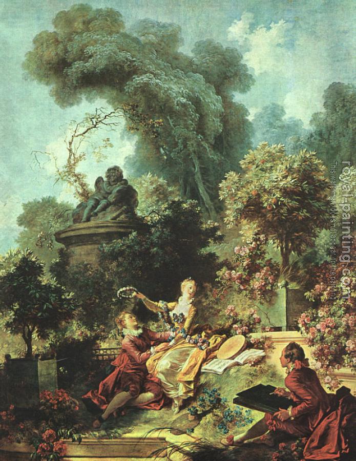 The Lover Crowned by Jean-Honore Fragonard | Oil Painting Reproduction