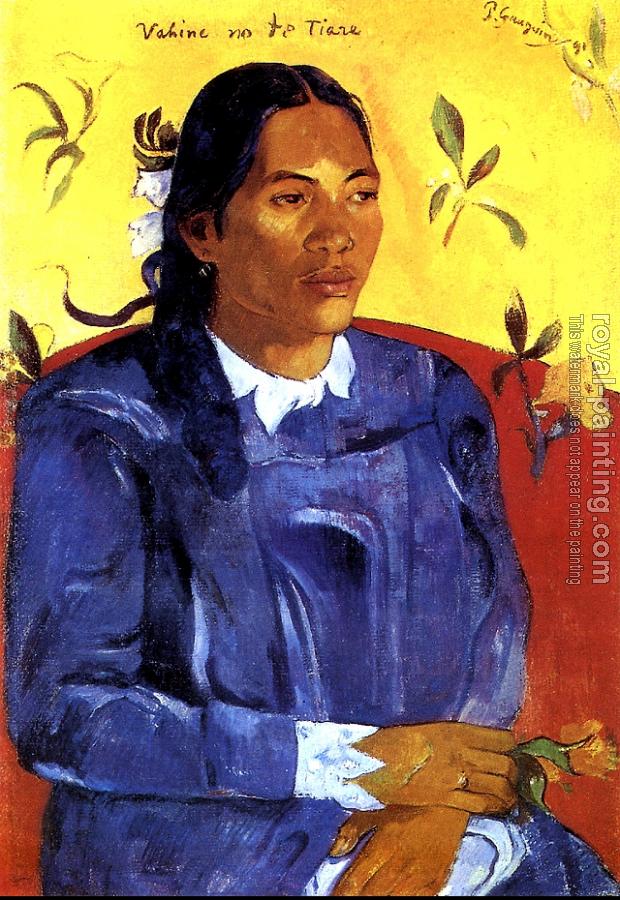 Woman with a Flower by Paul Gauguin | Oil Painting Reproduction