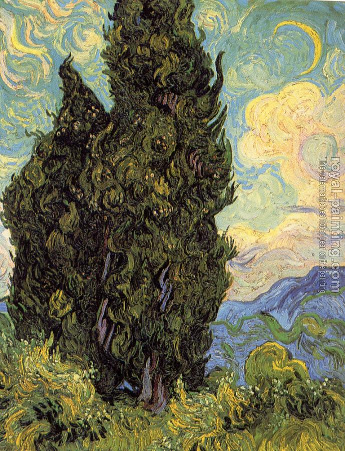 Cypresses by Vincent Van Gogh | Oil Painting Reproduction