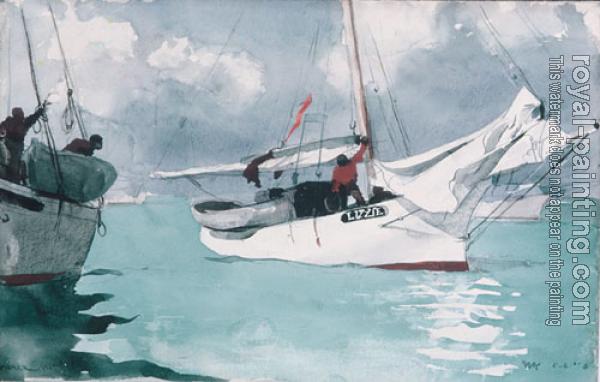 Fishing Boats Key West by Winslow Homer Oil Painting 