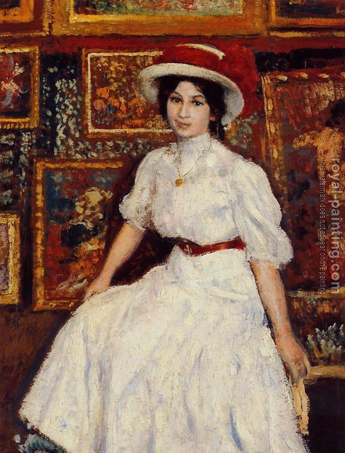 Young Girl in White by Georges Lemmen | Oil Painting Reproduction