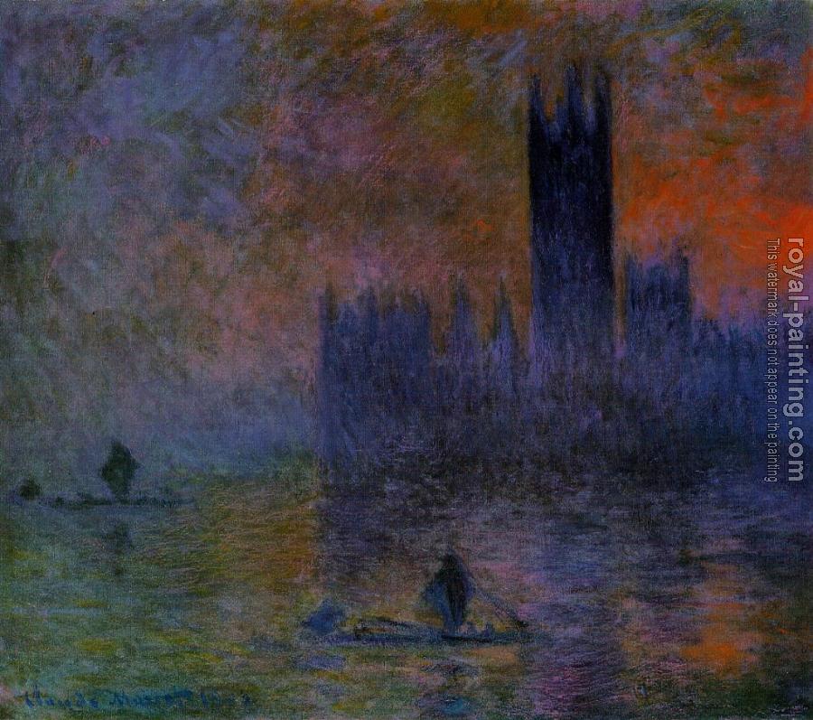 Houses of Parliament, Fog Effect by Claude Oscar Monet | Oil Painting ...