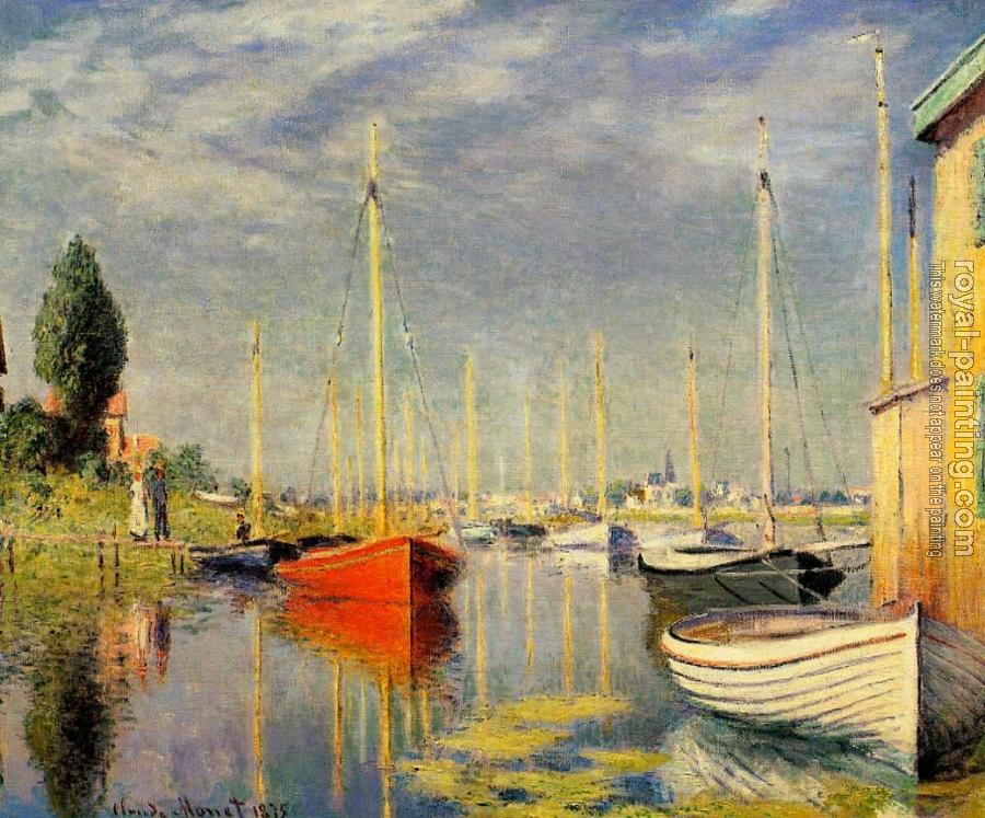 Yachts At Argenteuil By Claude Oscar Monet 