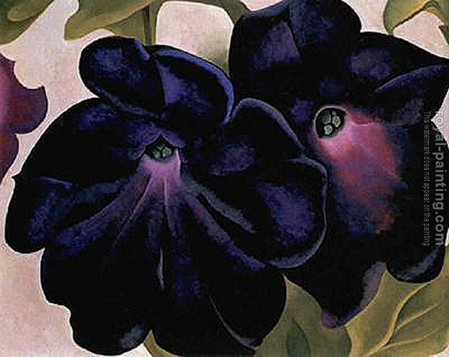 Black and Purple Petunias by Georgia O Keeffe | Oil Painting Reproduction