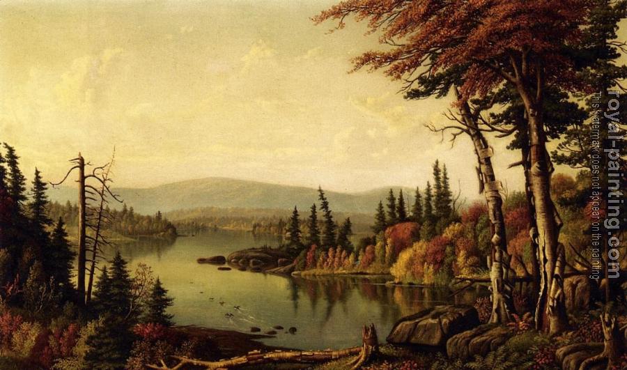 Raquette Lake by Levi Wells Prentice | Oil Painting Reproduction