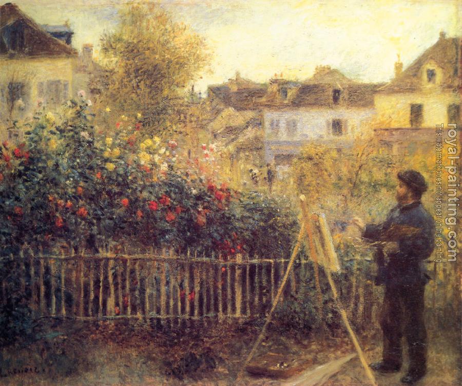 Claude Monet Painting in his Garden at Argenteuil by Pierre Auguste ...