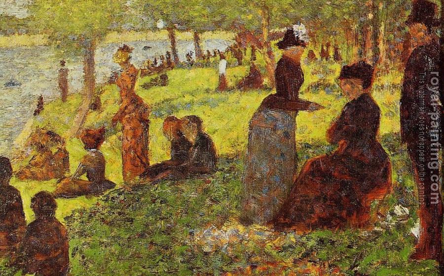 La Grande Jatte, Sketch with Many Figures by Georges Seurat | Oil ...