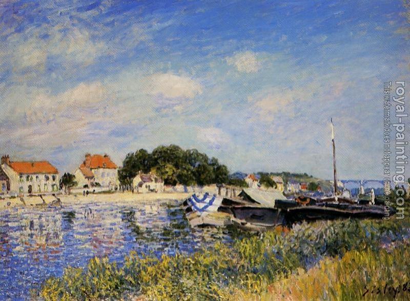 Banks of the Loing at Saint-Mammes by Alfred Sisley | Oil Painting ...