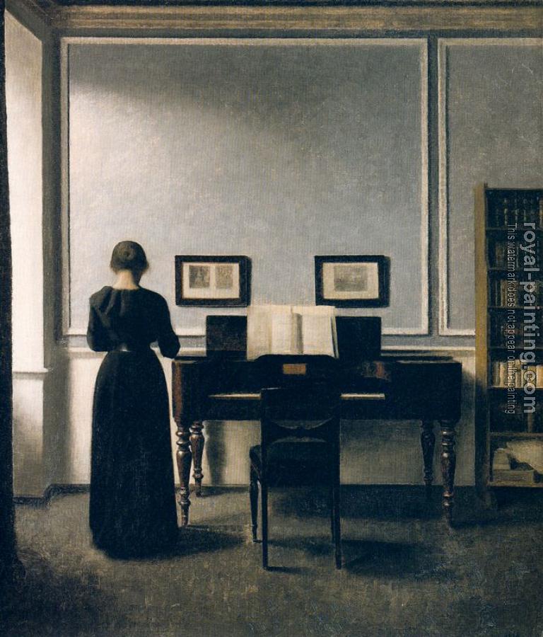 Interior With Piano and Woman in Black, Strandgade 30 by Vilhelm ...
